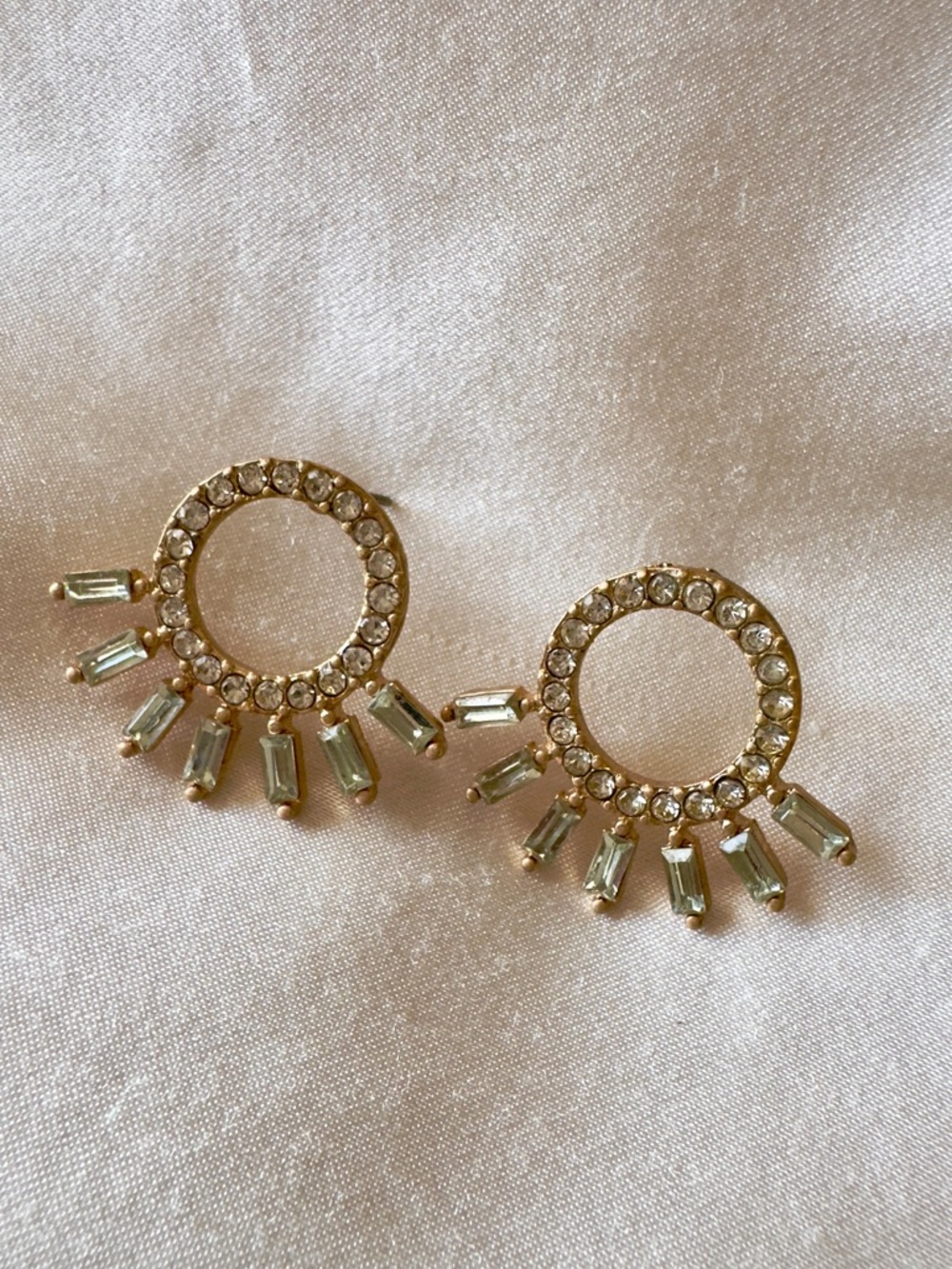 Sunburst Baguette-Cut Crystal Earrings